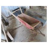 Wooden and Metal seed planter with Red Body and Si