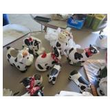 Ceramic Cow Figurines, Kitchenware, and Seasonal D