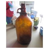 Amber Glass Jug with Handle