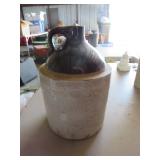 Brown Ceramic Jug with Handle and Spout