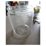 Large Glass Jar with Lid, Approximately 10 Inches