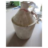 Stoneware Jug with Handle and Glazed Finish