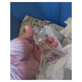 Clear Cut Glass Items With Textiles