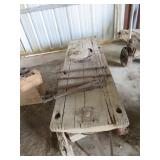 Wooden Industrial Cart with Steel Components and W