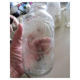 Clear Glass Milk and Utility Bottles with Embossed