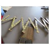 Folding Wood Rulers with Metal Ends