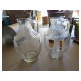 Clear Glass Jugs With Metal Screw-On Lids