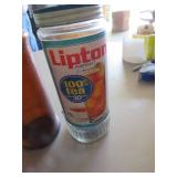 Vintage Lipton Instant Tea Jars Lot with Amber Gla