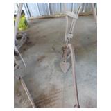 Vintage Manual Plow with Iron Blade and Wooden Han