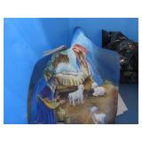 Holiday Decor Including Nativity Scene, Angel, and