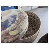 Two Nesting Decorative Rooster-Themed Boxes
