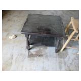 Wooden Side Table With Turned Legs and Secondary S