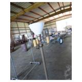 Metal Floor Lamp with Glass Shade and Four Candle