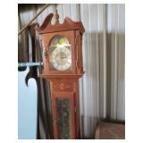 Wooden Grandfather Clock with Moon Dial and Orname