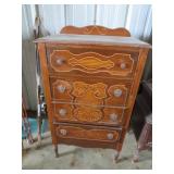 Wooden Bedroom Furniture Set With Patterned Detail