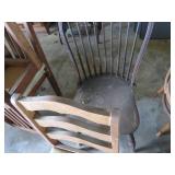 Two Wooden Chairs with Label from Karl Bayer & Com