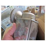 Wall-Mount Outdoor Light Fixture with Glass Panels