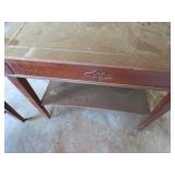 Wooden Side Tables with Shelf and Drawer