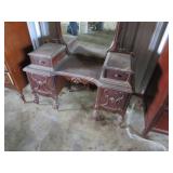 Wood Vanity with Mirror and Storage Drawers