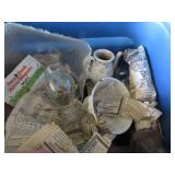 Memorabilia and Household Items Lot: Glass Jars, C