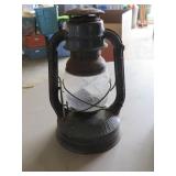 Vintage Metal Kerosene Lanterns with Glass Globes