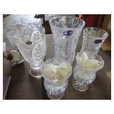 Lead Crystal Vases Including Crystal Center and US