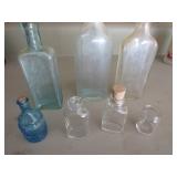 Vintage Glass Bottles Including National Remedy Co