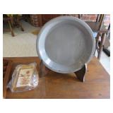 Household Decor Items with Enamelware and Wood Dis