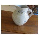 Handmade Stoneware Pottery Pitcher Signed and Date