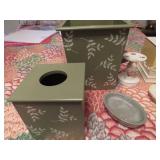 Decorative Bathroom Accessories Lot with Tissue Ho