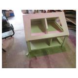 Wooden Dollhouse Frame with Divided Interior Compa