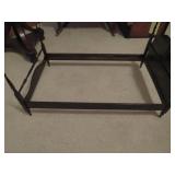 Vintage Wooden Doll Bed with Accessories and Decor