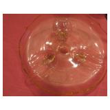 Glassware Items Including Divided Serving Dish, Tw