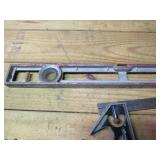 Metal Spirit Level and Combination Square Set