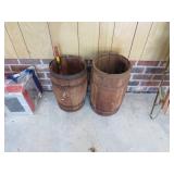 Wooden Barrels with Iron Bands and Accessories