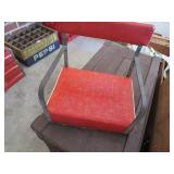 Mid-Century Upholstered Folding Stadium Seat with