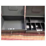 Metal Cash Boxes with Keys and Separate Compartmen
