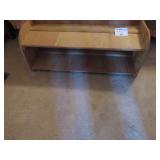 Wooden Shoe Rack with Two Shelves