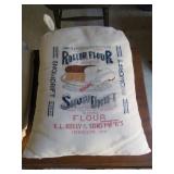Snowdrift Roller Flour Fabric Pillow with Vintage