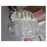 Vintage Textiles and Framed Embroidery Piece