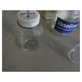 Vintage Bottles and Containers Including Band-Aid