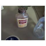 Vintage Medicine Bottles, Including Bayer Aspirin,