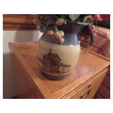 Ceramic Planter and Decorative Table Lamp with Sha