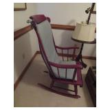 Wooden Rocking Chair with Cushions
