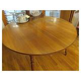 Wooden Extension Dining Table with Two Non-Matchin