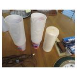 Household Items Including Clock, Pepsi Cups, Candl