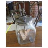 Dazey No. 40 Glass Butter Churn with Metal Lid and