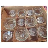 Glass Punch Bowl with 12 Cups and Ladle in Origina