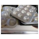 Metal Baking Pans, Utensils, and Storage Container