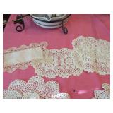Hand-Crocheted Lace Doilies Set